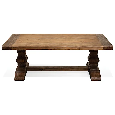 Coffee Table with Traditionally Turned Trestle Base